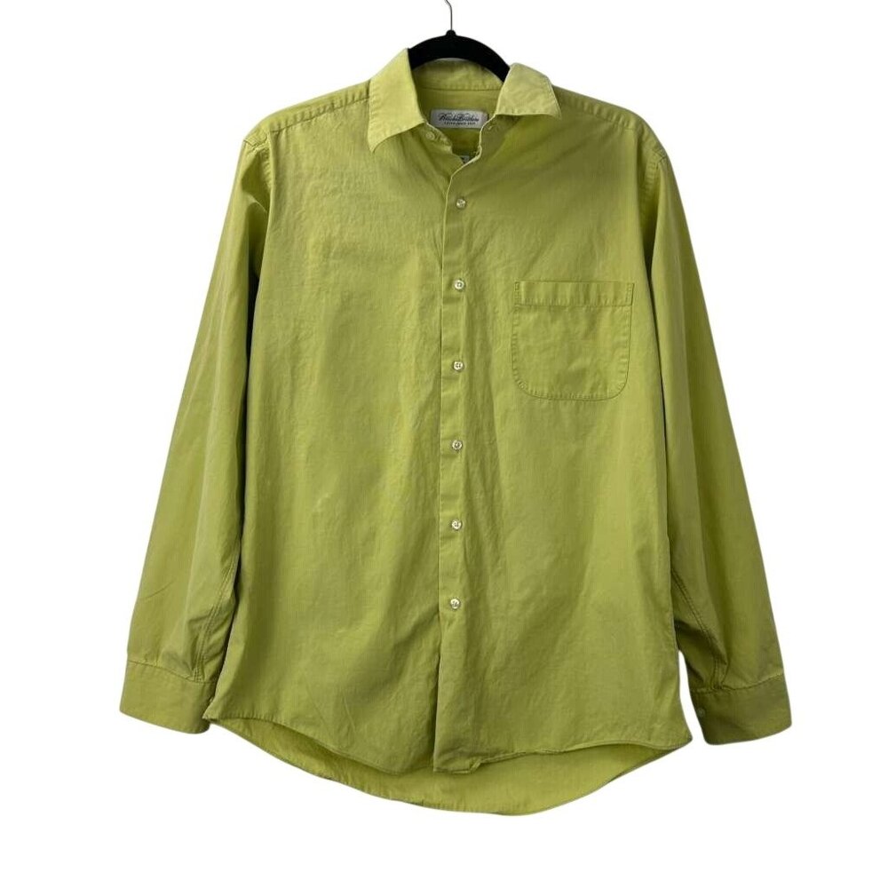 Brooks Brothers Men's Size 15-34/35 Long Sleeve Button-Up Shirt Green